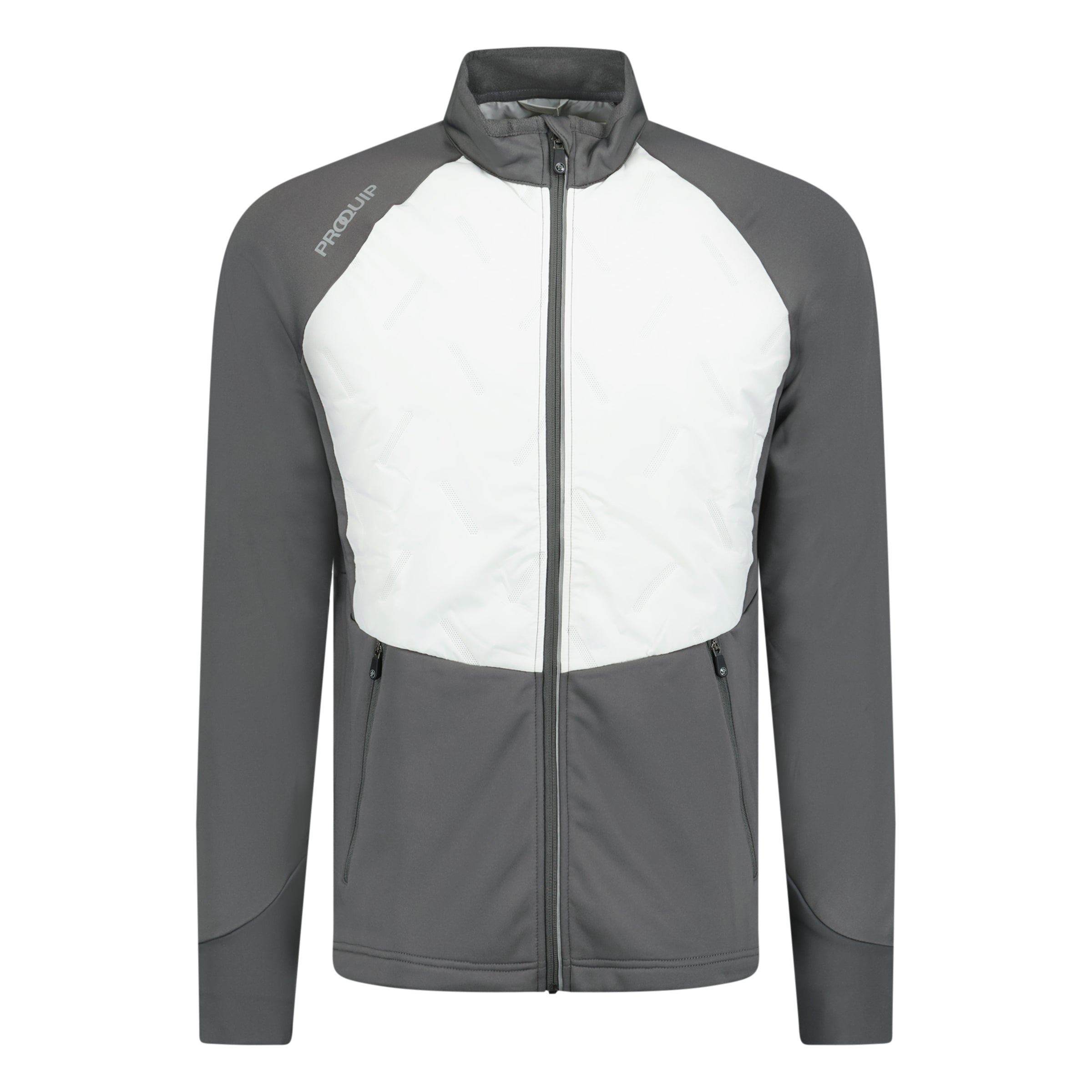 Thermal Gale Quilt Windproof Golf Jacket Grey White