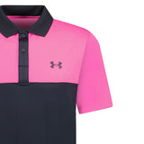 Perf 3.0 Colour Block Polo Shirt Black & Pink