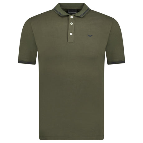 Emporio Armani Eagle Logo Twin Tip Polo - Shirt Khaki Green - Swing Supply - Golf, Casual, Activewear Outlet Sale