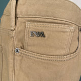 Emporio Armani J06 Slim Fit 5 Pocket Silver Eagle Belt Patch Jeans Beige - Swing Supply - Golf, Casual, Activewear Outlet Sale