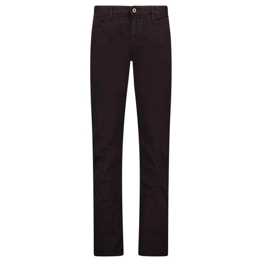 Emporio Armani J06 Slim Fit 5 Pocket Silver Eagle Belt Patch Jeans Black - Swing Supply - Golf, Casual, Activewear Outlet Sale