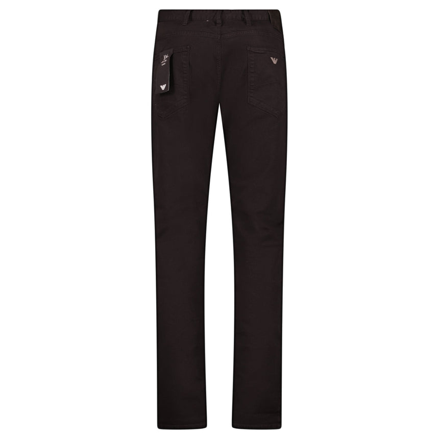 Emporio Armani J06 Slim Fit 5 Pocket Silver Eagle Belt Patch Jeans Black - Swing Supply - Golf, Casual, Activewear Outlet Sale