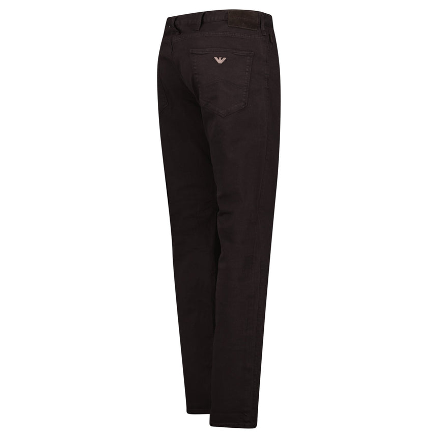 Emporio Armani J06 Slim Fit 5 Pocket Silver Eagle Belt Patch Jeans Black - Swing Supply - Golf, Casual, Activewear Outlet Sale