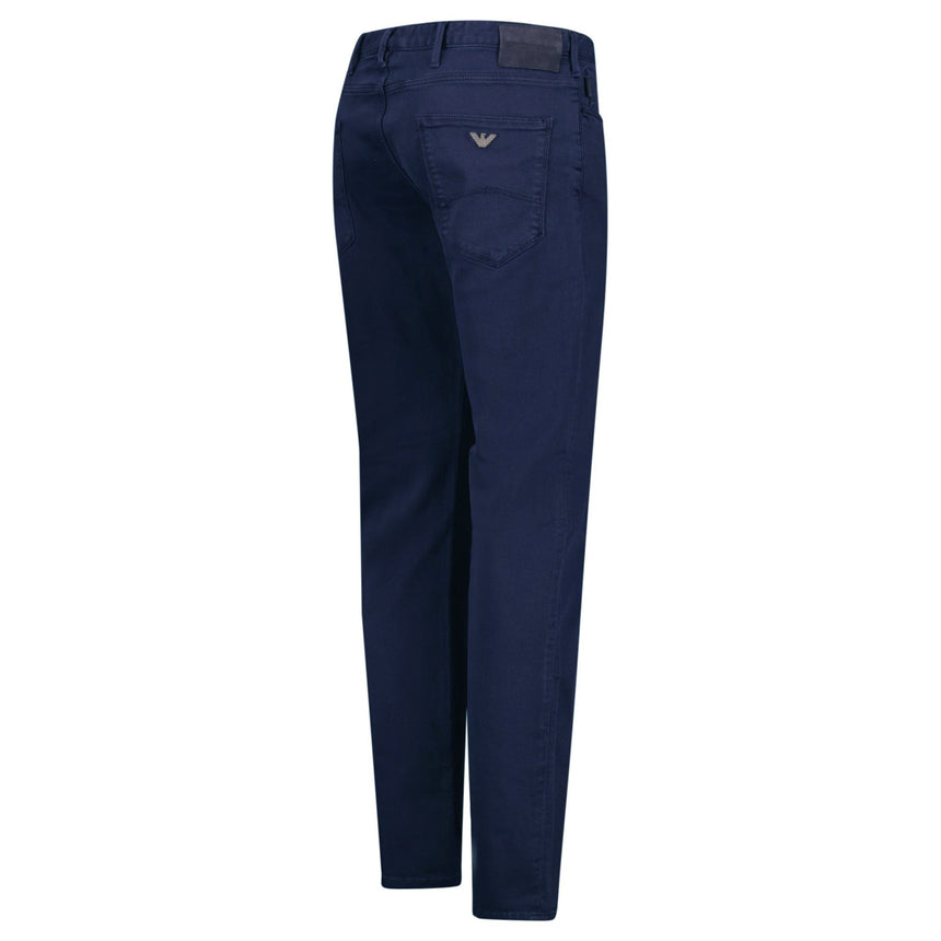 Emporio Armani J06 Slim Fit 5 Pocket Silver Eagle Belt Patch Jeans Navy - Swing Supply - Golf, Casual, Activewear Outlet Sale