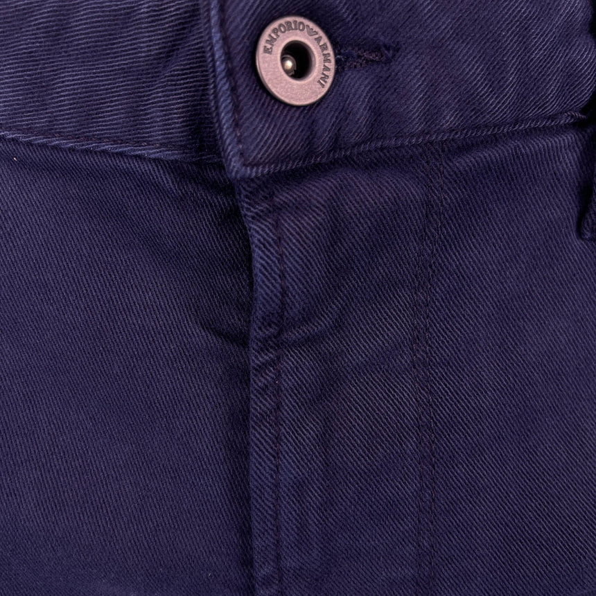 Emporio Armani J06 Slim Fit 5 Pocket Silver Eagle Belt Patch Jeans Navy - Swing Supply - Golf, Casual, Activewear Outlet Sale
