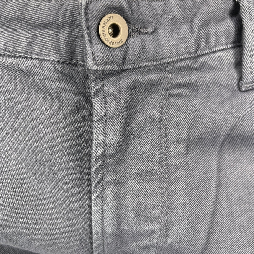 Emporio Armani J06 Slim Fit 5 Pocket Silver Eagle Blue Belt Patch Jeans Blue - Swing Supply - Golf, Casual, Activewear Outlet Sale