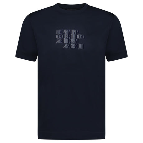 Emporio Armani Velvet Writing Logo Mercerised T-Shirt Navy - Swing Supply - Golf, Casual, Activewear Outlet Sale