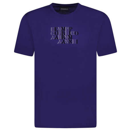 Emporio Armani Velvet Writing Logo Mercerised T-Shirt Purple - Swing Supply - Golf, Casual, Activewear Outlet Sale