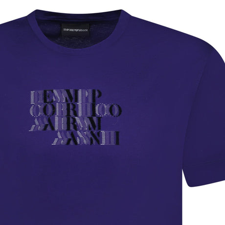 Emporio Armani Velvet Writing Logo Mercerised T-Shirt Purple - Swing Supply - Golf, Casual, Activewear Outlet Sale