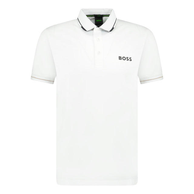 Hugo Boss Paul Pro Polo T-Shirt White - Swing Supply - Golf, Casual, Activewear Outlet Sale