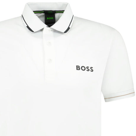 Hugo Boss Paul Pro Polo T-Shirt White - Swing Supply - Golf, Casual, Activewear Outlet Sale