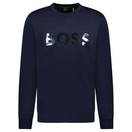 Hugo Boss Salbo Mirror Crewneck Sweatshirt Navy - Swing Supply - Golf, Casual, Activewear Outlet Sale