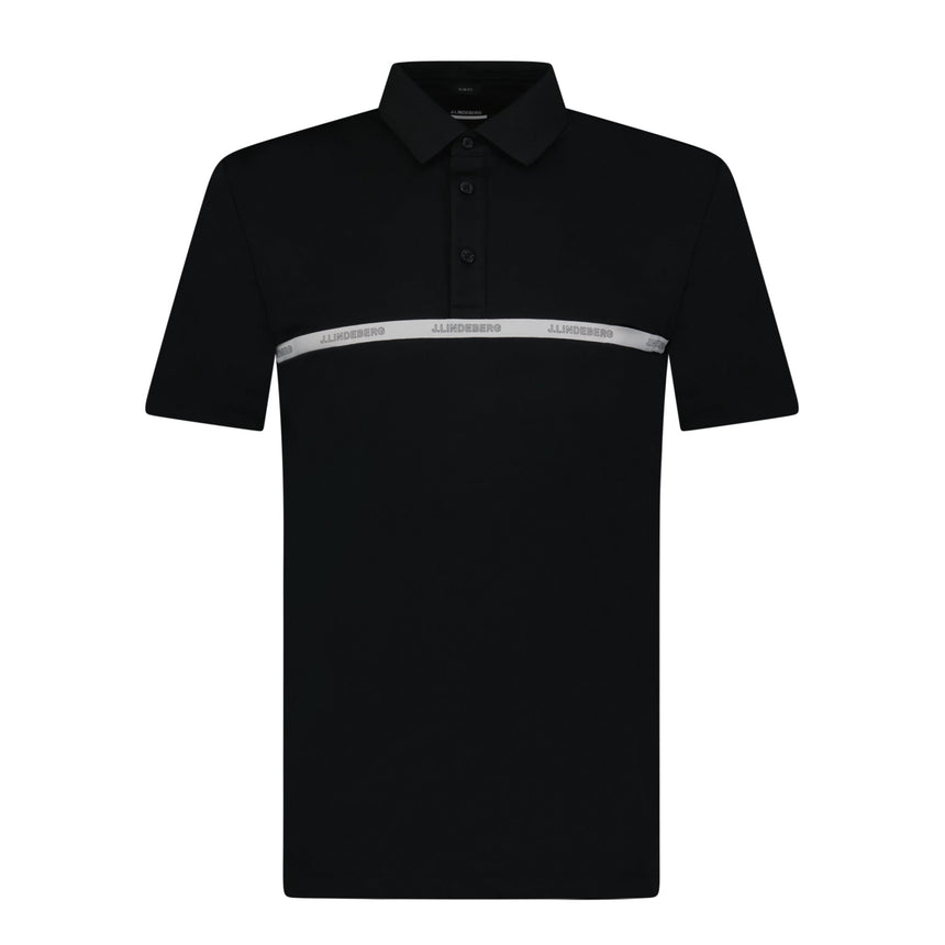 J.LINDEBERG CHAD SLIM FIT POLO BLACK - Swing Supply - Golf Clothing, Shoes & Accessories Sale